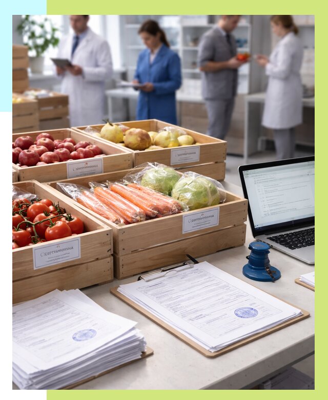 Сертификация овощей и фруктов в Дубне от 8678 р. | Алешин-Дбн