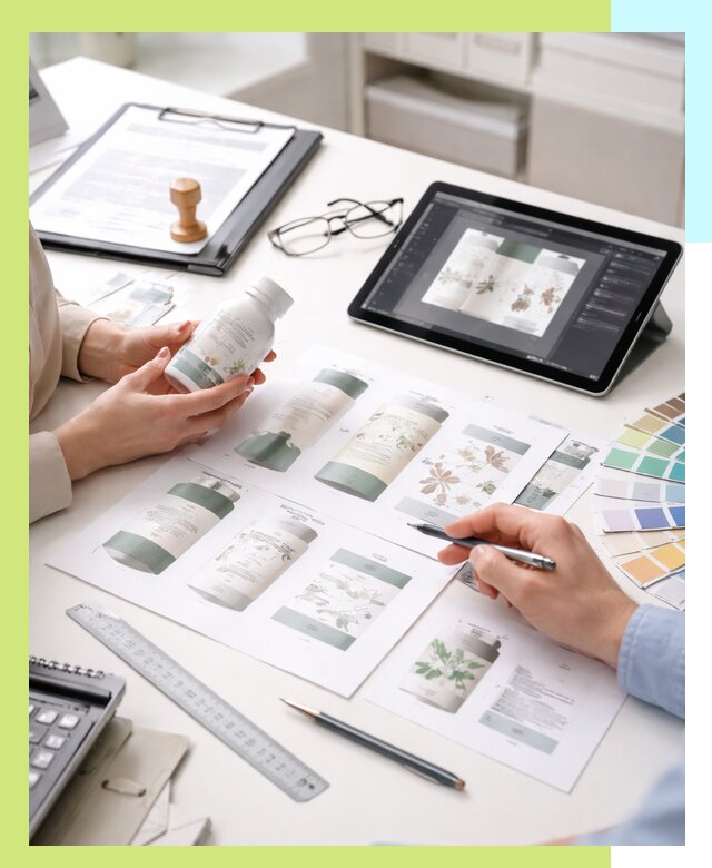 Профессиональная разработка дизайна и текста этикетки продукции в Дубне